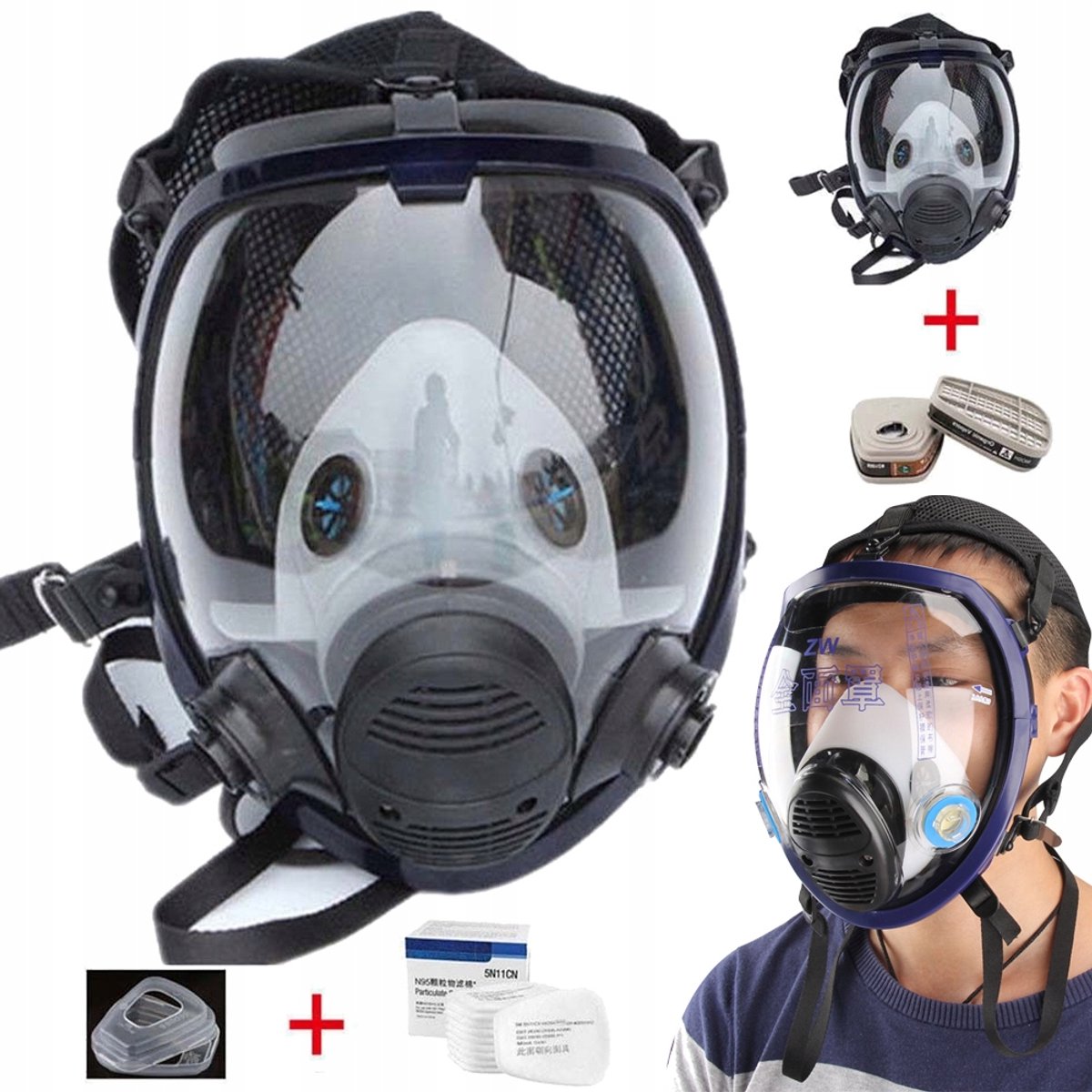 Volledig Gelaatsmasker Gasmasker 6800 Set - Ademhalingsbescherming