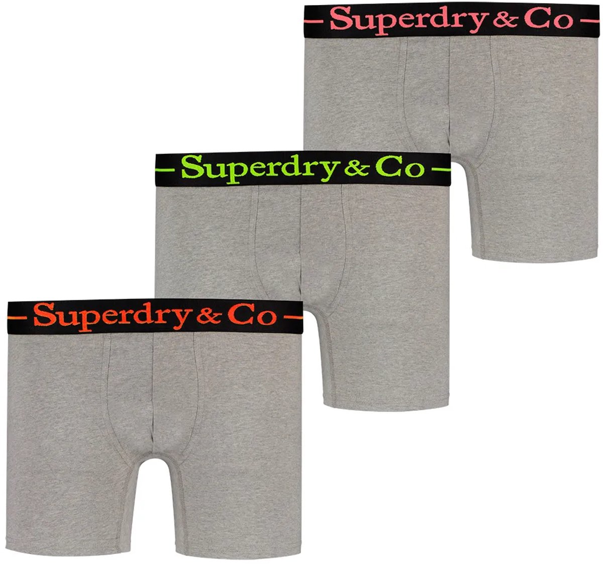 Superdry M3110480a Boxers 3 Eenheden Grijs L Man