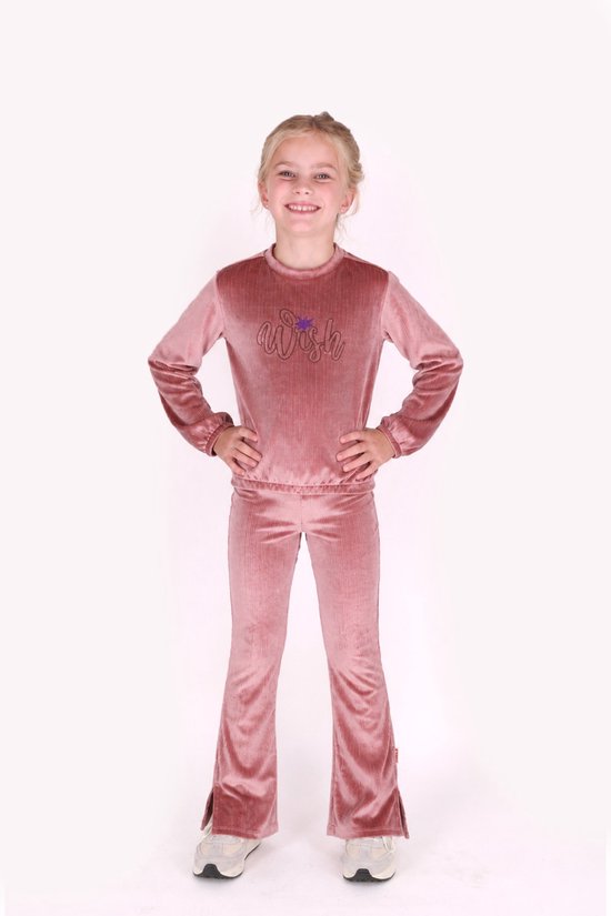 B.Nosy Y608-5660 Flared Broek meisjes rood - Maat 122