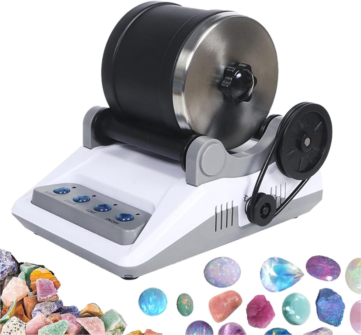 DYVNS® Polijsttrommel - Polijstmachine - Professionele Steenbekerset - Timer