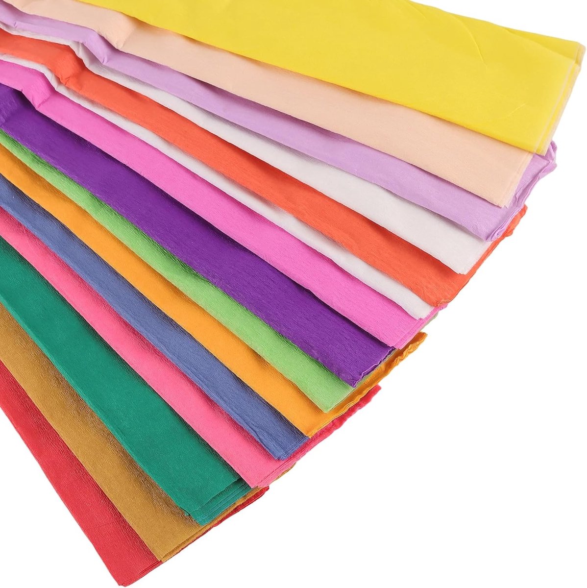 Kleurige crêpepapier rollen voor bloemen maken, knutselen en geschenkverpakking, 50 x 100 cm, 120 vellen