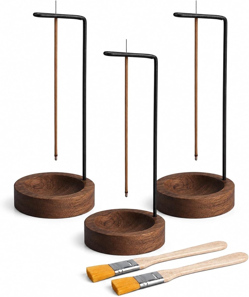 5-Delige Wierookhouder 2-in-1 met Asplateau en Klemmen voor Wierookstokjes, Ideaal voor Thuis, Kantoor, Yoga en Meditatie
