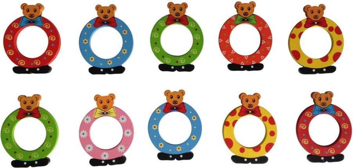 Houten letter O - naamletter beer 10 cm