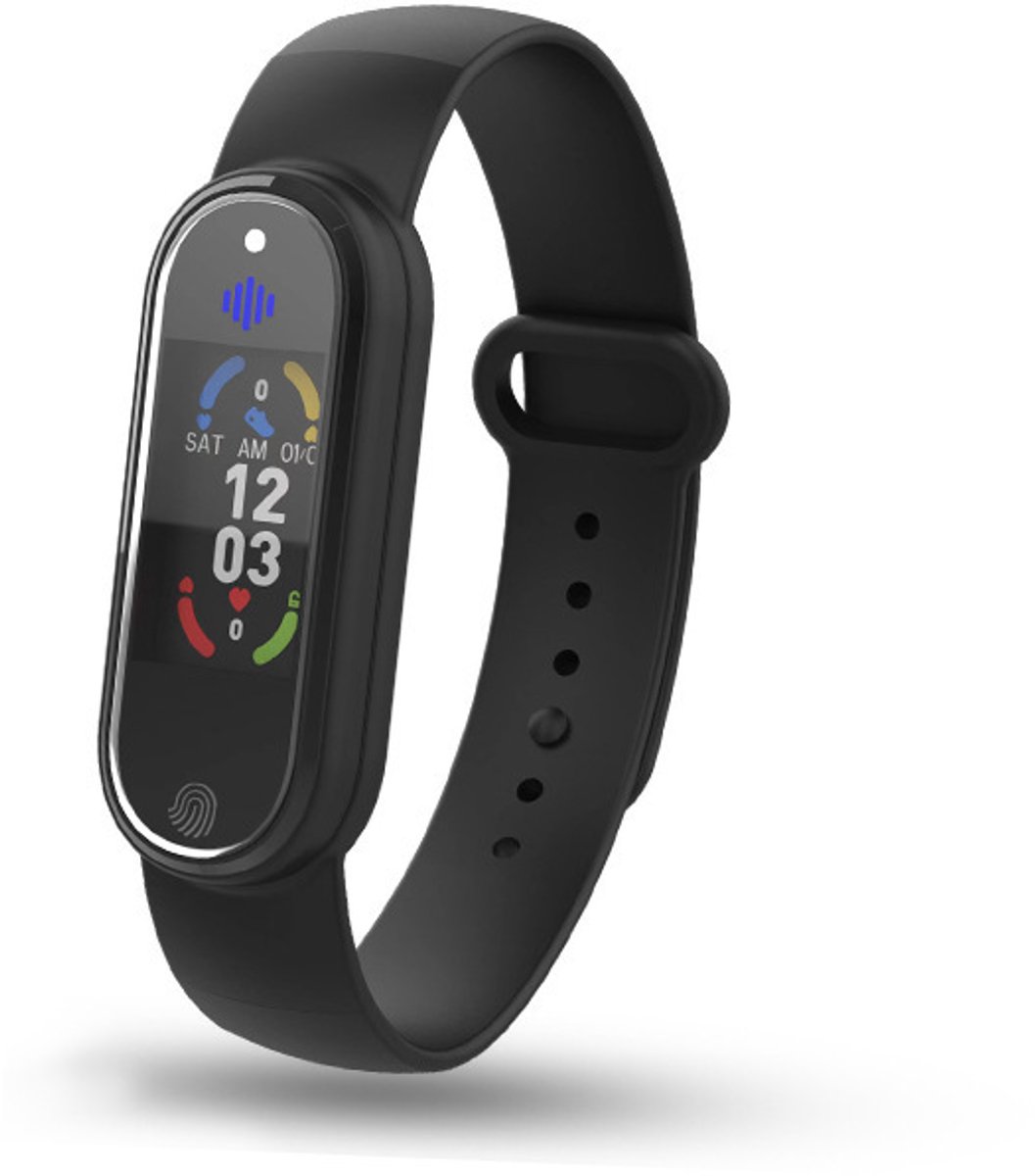 Elektrische ultrasone anti-muggenpolsband – multifunctioneel – horloge – sonisch – stappenteller – hartslag- en bloeddrukmonitoring (zwart).L