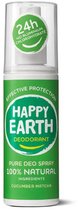 Happy Earth Deodorant Spray Cucumber Matcha - 100% Natuurlijke Ingrediënten - 24 uur Bescherming – Aluminiumvrij – Alcoholvrij - 100mL