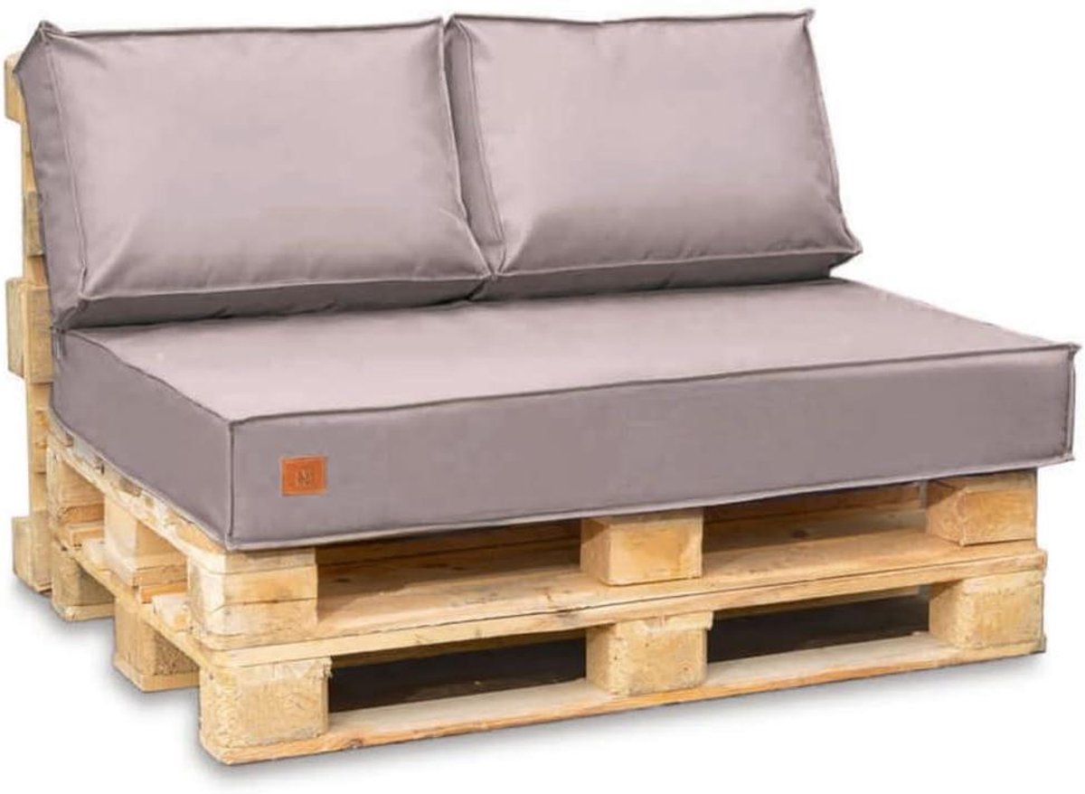 Pallet Kussen Set - Tuinmeubel Kussens - Comfortabel Zitten - Waterafstotende Stof - 120x80cm - Beige
