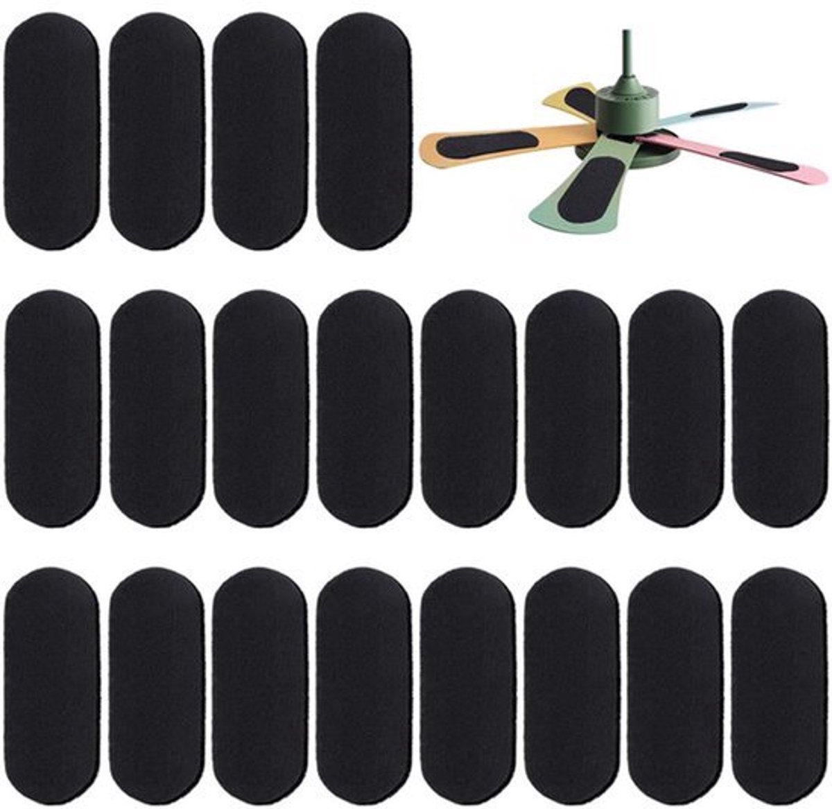 20 stuks plafondventilatorfilters - Zwart - Actief Koolfiltermateriaal