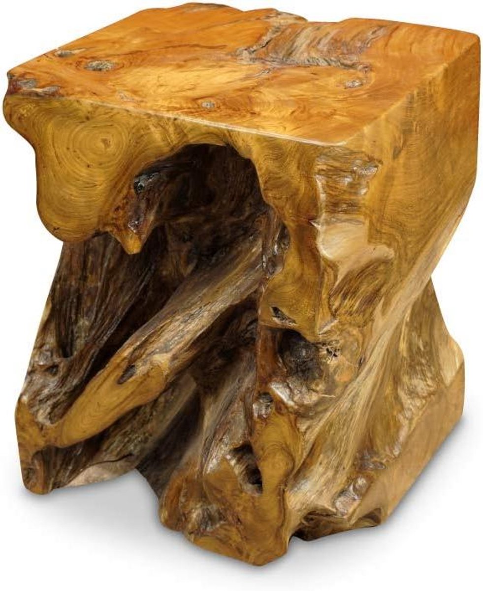 Bijzettafel Wortelhout - Houten Tafel - Decoratief Gebruik - Handgemaakt Uniek Stuk - 40 cm Hoog - Naturel