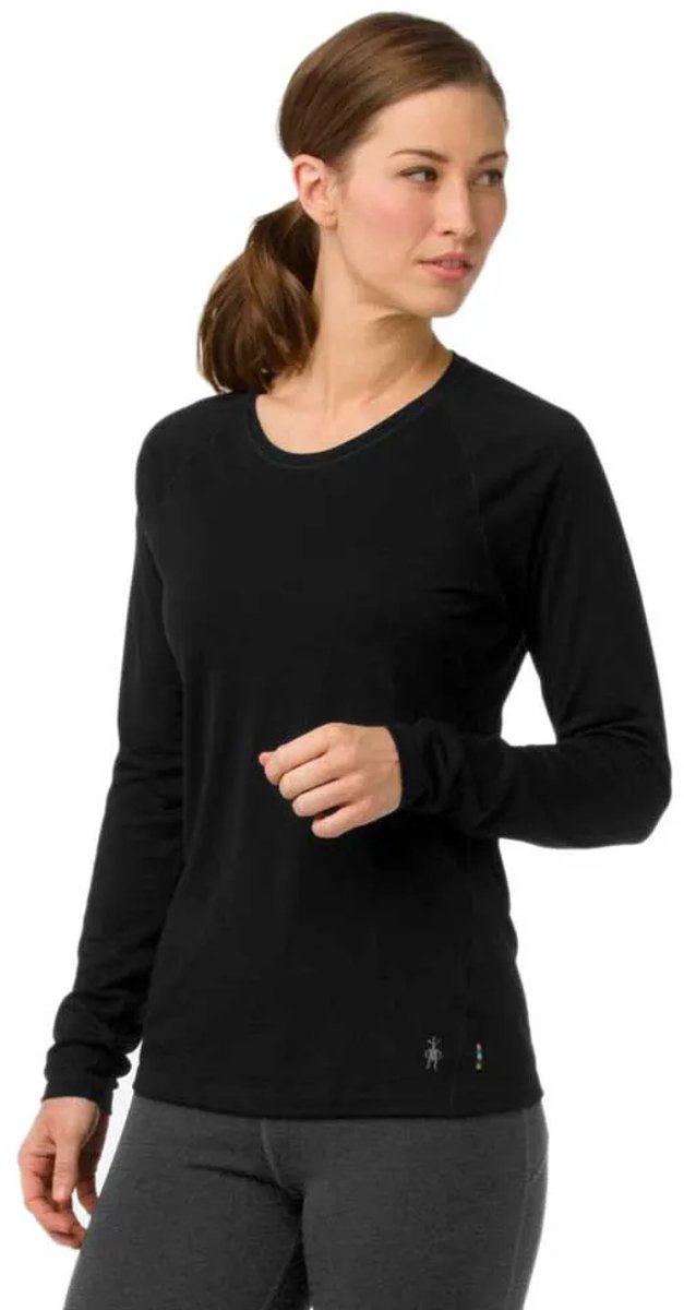 Ondershirt Smartwool Women Classic All-Season Merino Base Layer Long Sleeve Boxed Zwart