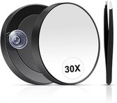 Vergrootspiegel - 30x Vergroting - Make-up Spiegel - Compact - Zwart
