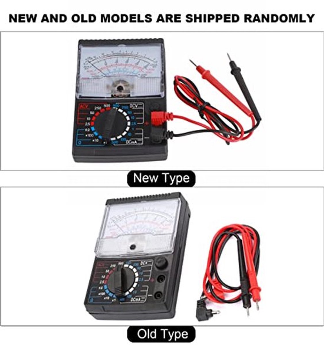 Analoge multimeter met aanwijzer, multitester, AC-DC-spannings- en weerstandstestinstrument, analoge multimeter met aanwijzer