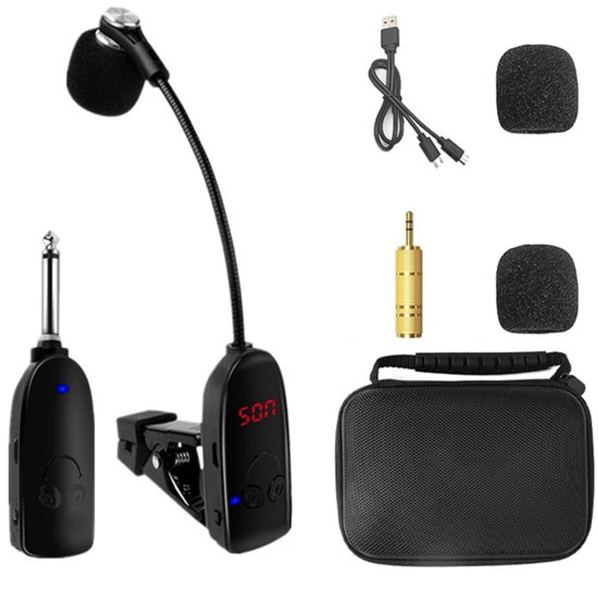 Instrument Microfoon Draadloze Microfoon Instrument Pickup voor Trompetten Klarinet Cello Saxofoon