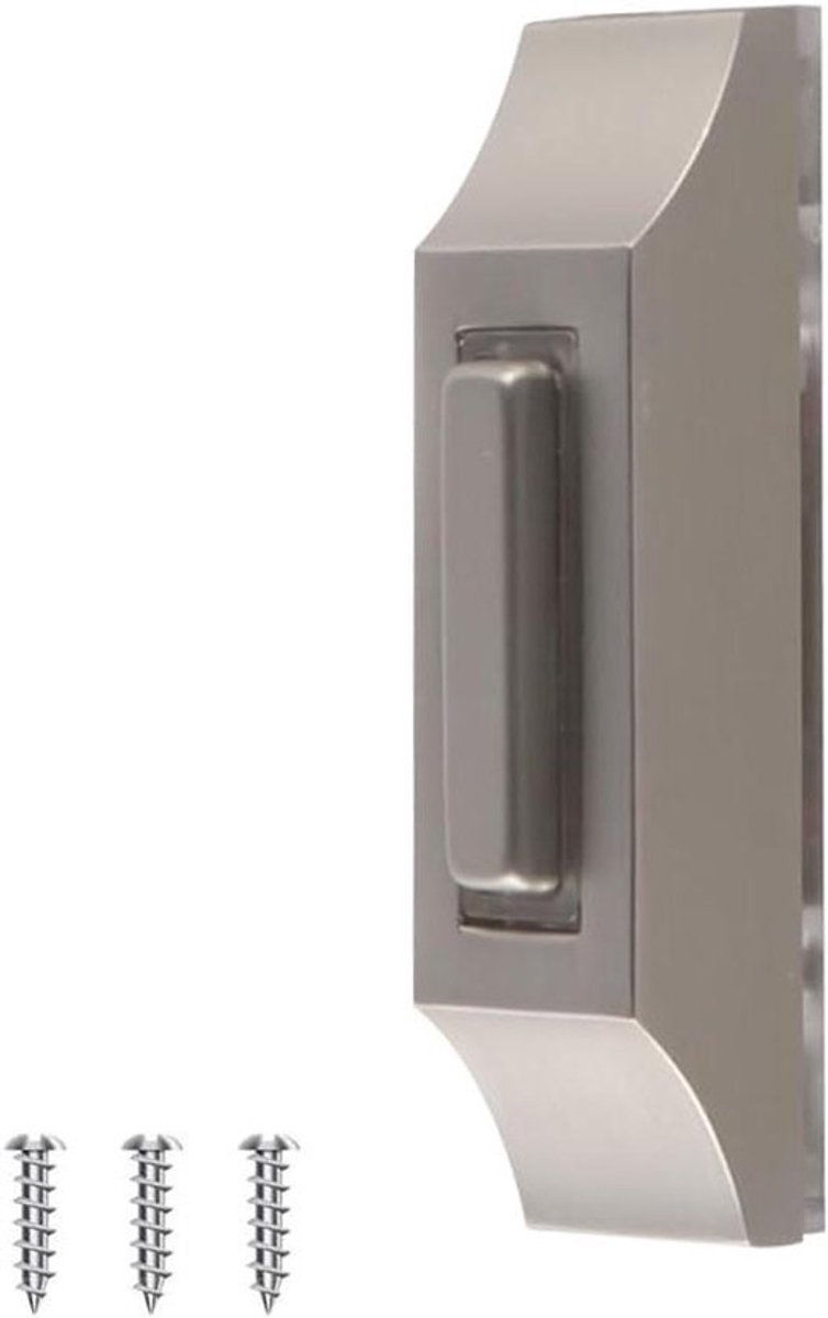 - Draadloze Deurbel - Waterdicht - Zilver - LED Verlichting - Batterijvoeding -Geschikt voor Buiten - Zilveren Deurbel Drukknop Voor Thuisontvangst.