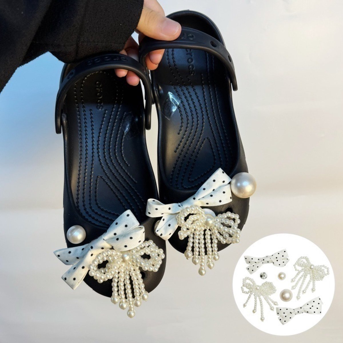 Schoenaccessoires-geschikt voor crocs charms- geschikt voor crocs pins- geschikt voor crocs Accessoires- geschikt voor Crocs Jibbitz-CJ-344 Vierkant Perzik knoop
