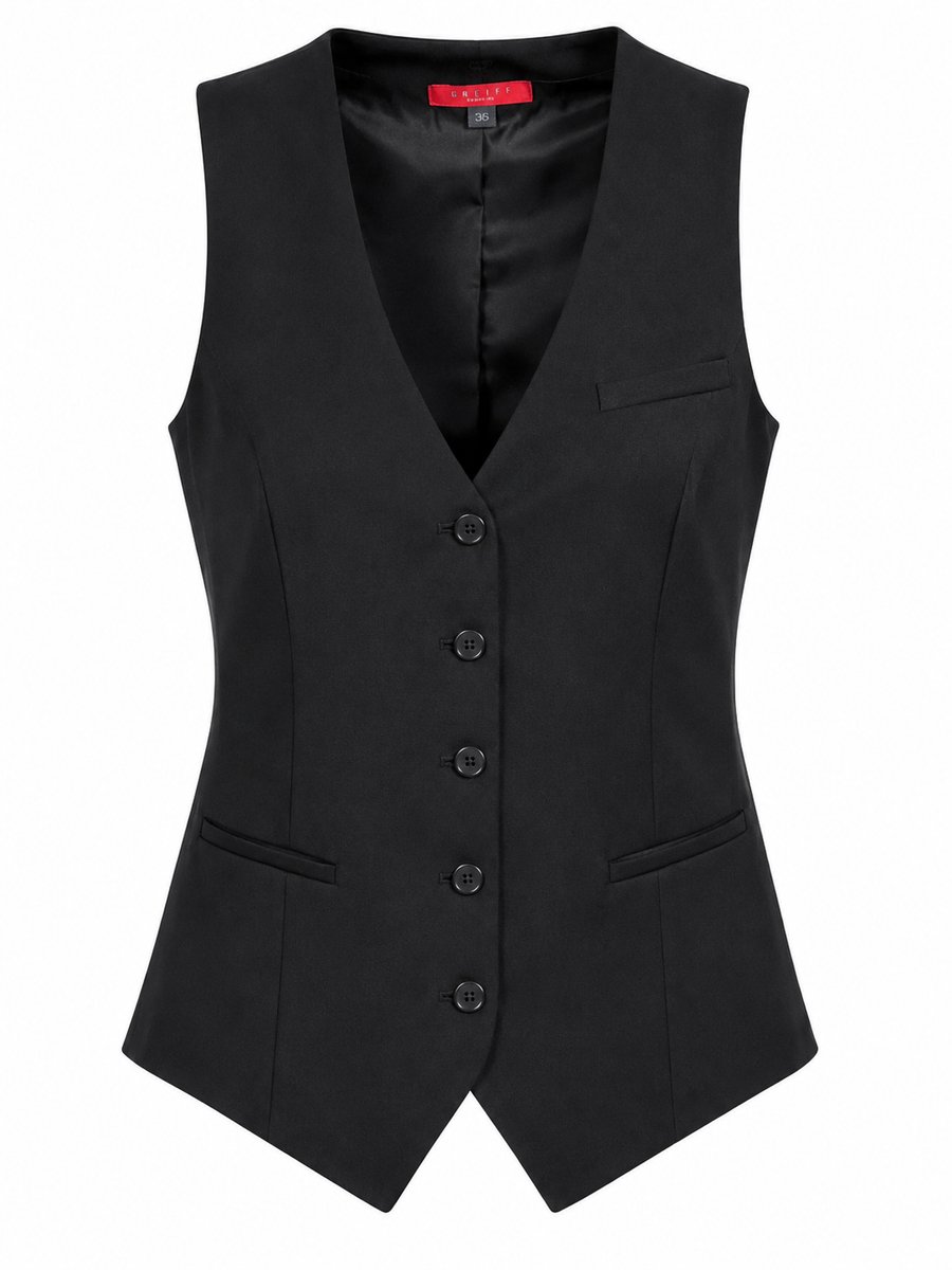 Greiff Heren Gilet RF 37.5 Zwart Maat 62 – Zakelijk Regular Fit Gilet