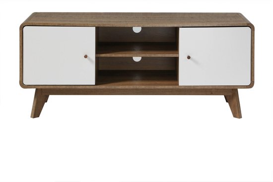 CALICOSY - TVkast met 2 deuren en 2 nissen 129x39x53cm