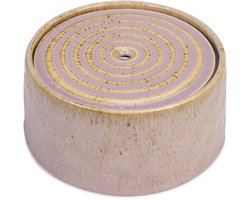 Designed by Lotte Drinkfontein kat Jace - Waterfontein kat - Met filter - Keramiek - Roze - 20x20x10 cm - 1,05 L