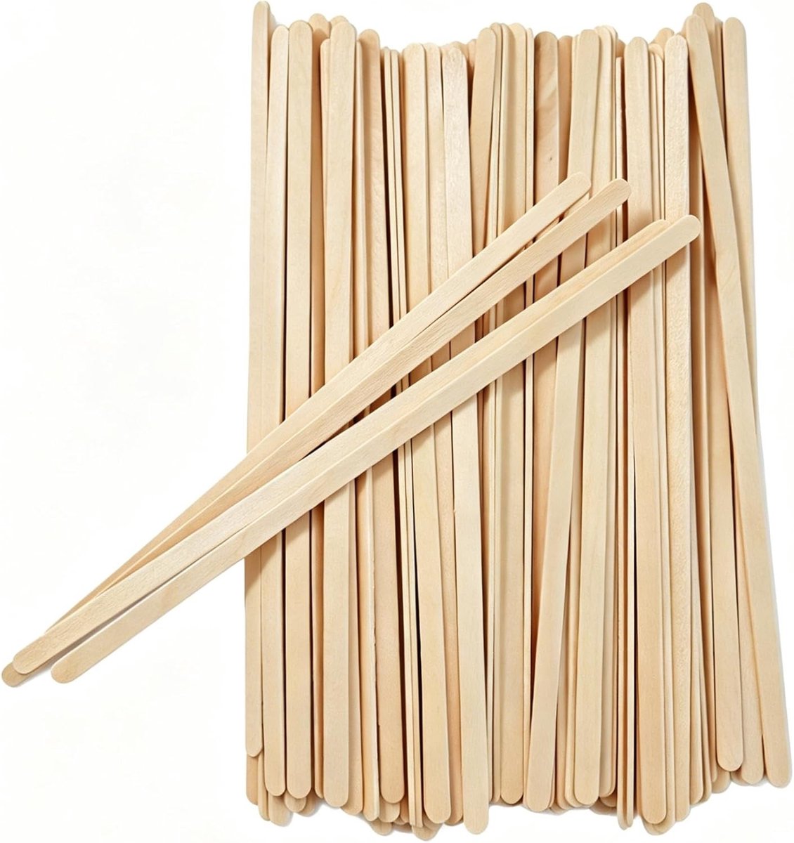 Houten roerstaafjes voor koffie en cocktails - 100 stuks van 19 cm - Wegwerp roerstaafjes voor warme dranken en mixen
