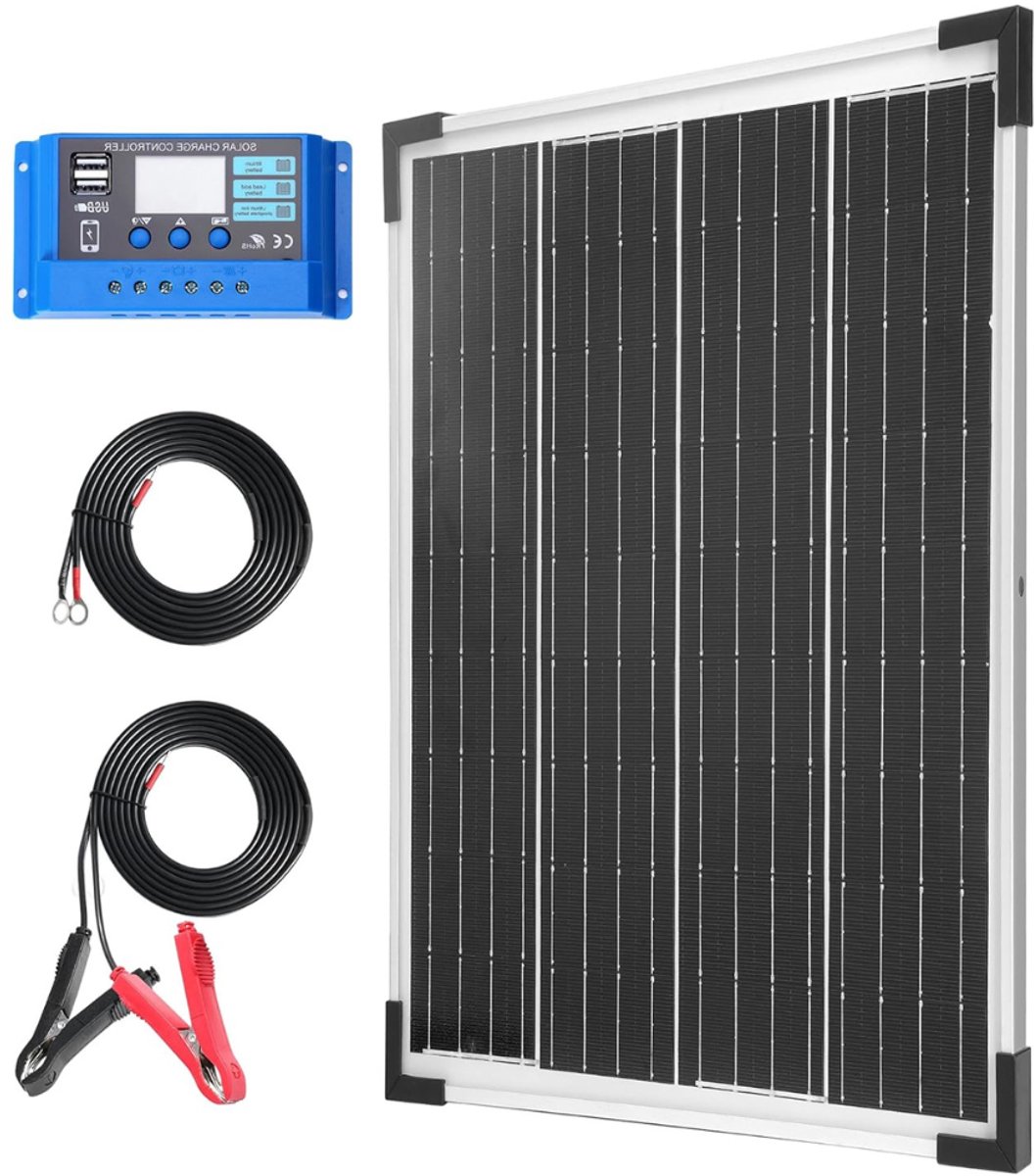CLVP® Zonnepanelen Compleet Pakket - Zonnepaneel met Stekker - Plat Dak - 20 WATT
