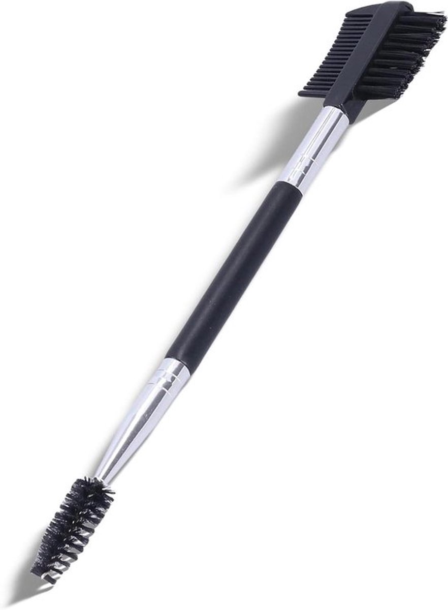 Natuurlijke Wenkbrauw- en Wimperkam met Dubbele Kop voor Perfecte Make-up (Mengen en Vormgeven)