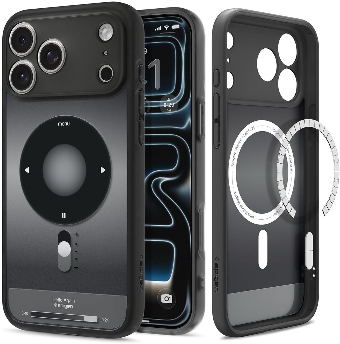 Spigen Ultra Hybrid MagFit - Hoesje Geschikt voor iPhone 17 Pro - Compatibel met MagSafe - Back Cover Classic Zwart