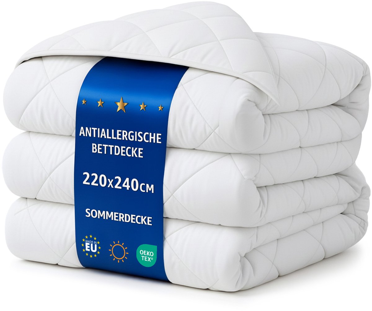 Dekbed zonder overtrek 240 x 220 cm - zomerdekbed Gewatteerd en Microvezel dekbedden naar bed Dekbed 220 x 240 cm Oeko-Tex