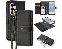 Dux Ducis Lawa Hoesje Geschikt voor Samsung Galaxy S26 - Magnetische 2-in-1 Wallet Book Case - Compatibel met MagSafe / Qi2 - Zwart