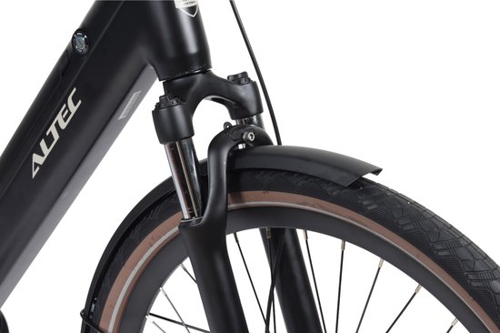 Altec Voltix - Elektrische Stadsfiets - Elektrische Damesfiets - 7 versnellingen - Middenmotor - Hydraulische schijfremmen - 28 inch - 55 cm - Zwart van Altec — afbeelding 4