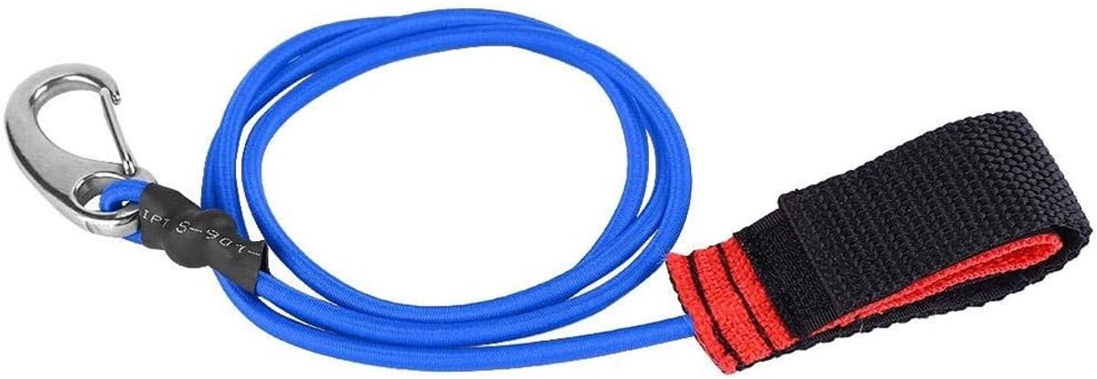 Verstelbare Elastische Peddelleid, 103cm Sterke Duurzame Paddle, Nylon Veiligheidslijn voor Peddelen, Kajakken, Vissen en SUP Activiteiten (Blauw)