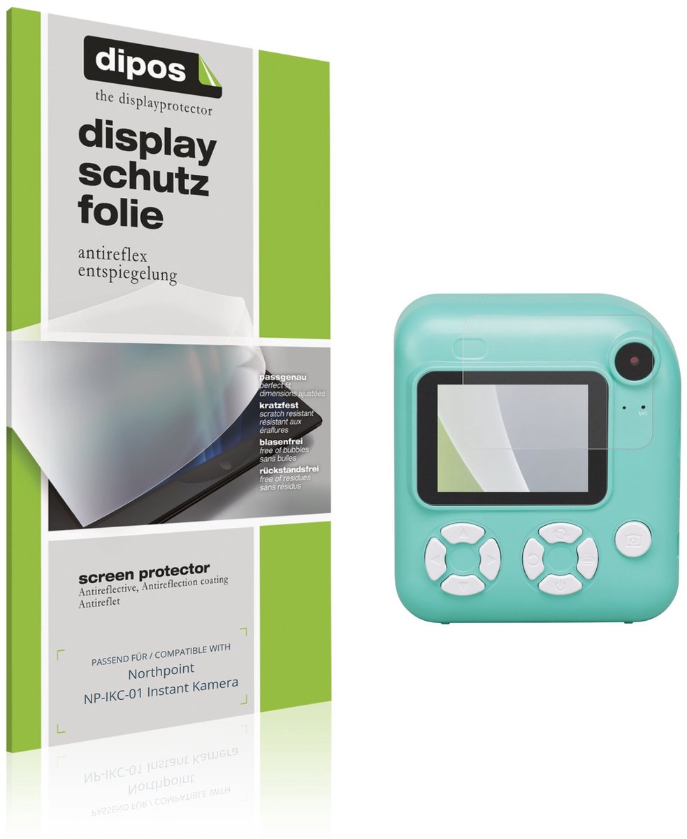 dipos – 4x Matte Beschermfolie geschikt voor Northpoint NP-IKC-01 Instant Camera | Krasbestendige & antireflecterende Screenprotector Ultra-Thin
