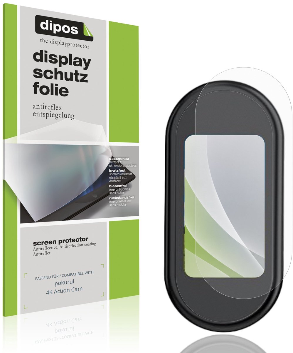 dipos – 4x Matte Beschermfolie geschikt voor pokurui 4K Action Cam | Krasbestendige & antireflecterende Screenprotector Ultra-Thin