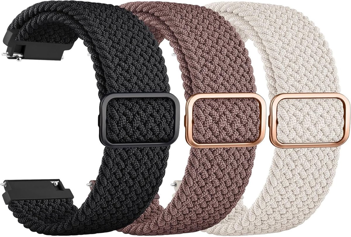 Elastische nylon armband voor Amazfit GTR 4/3/3 Pro/2e/2 en Xiaomi Redmi Watch 5, comfortabele en duurzame smartwatch band voor dames en heren