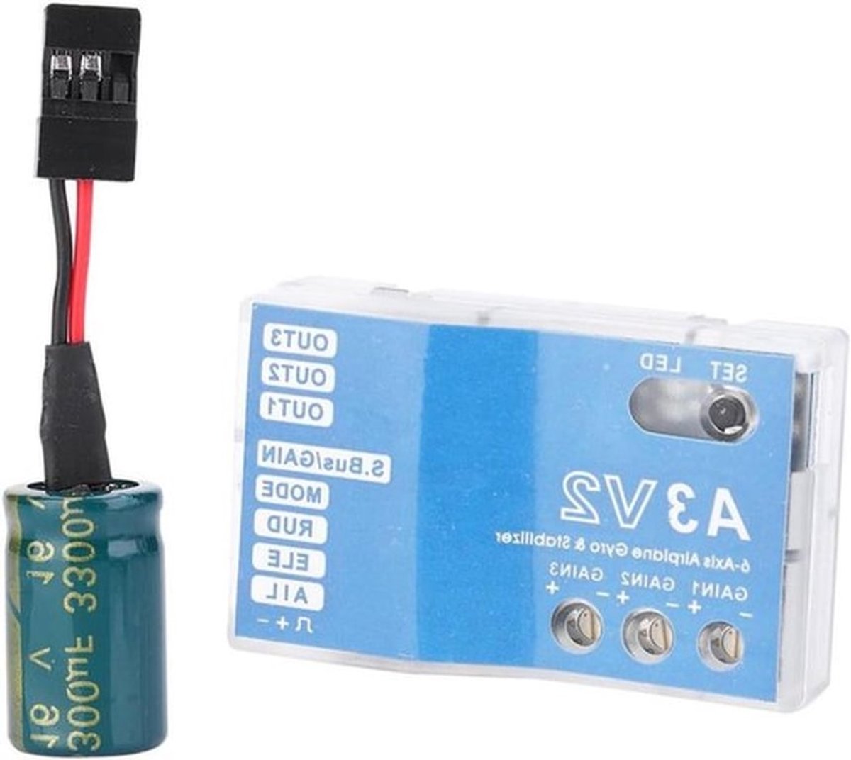 3-assige Gyro Stabilisator voor RC-vliegtuigen - Flight Controller A3 V2 F50A