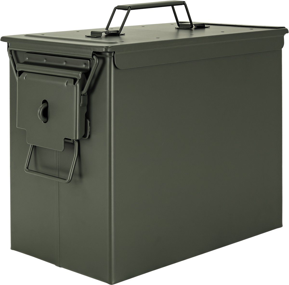 Trucky Munitiekist – Metalen Kist / Opbergdoos met Deksel – 33 x 19 x 28 cm – Legergroen Metaal