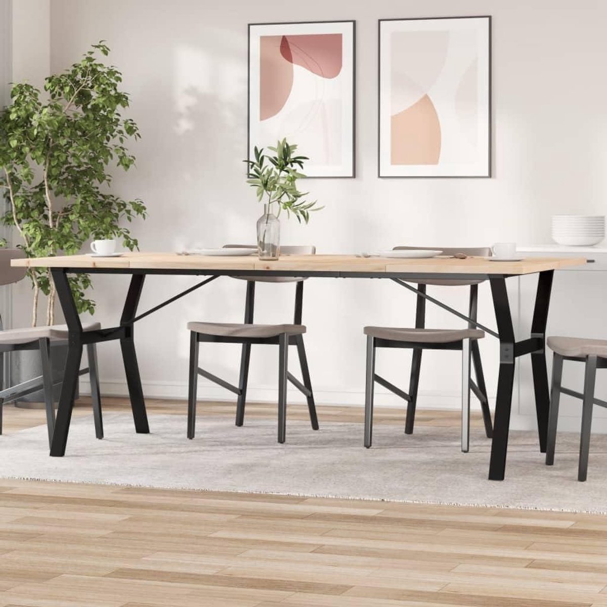 Eettafel - Tuinmeubel Terrastafel - Buiten Dineren - Massief Hout - 200 x 100 cm - Niet gespecificeerd