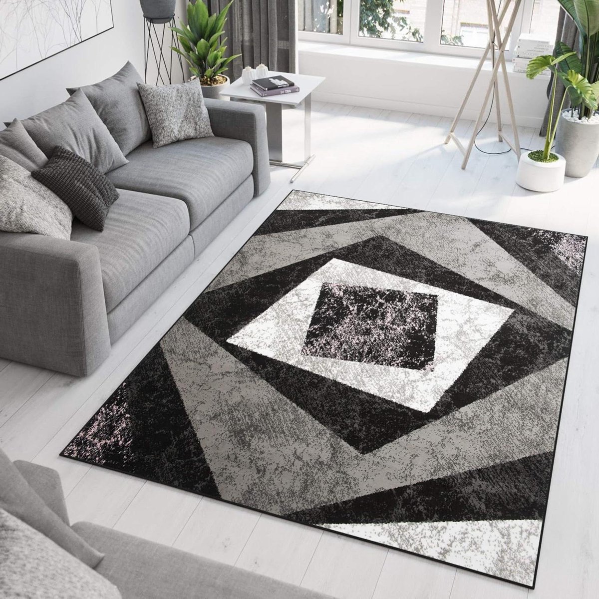 Vloerkleed - Tapijt vloerbedekking - Woonkamer aankleden - Geometrisch patroon - 220 x 300
