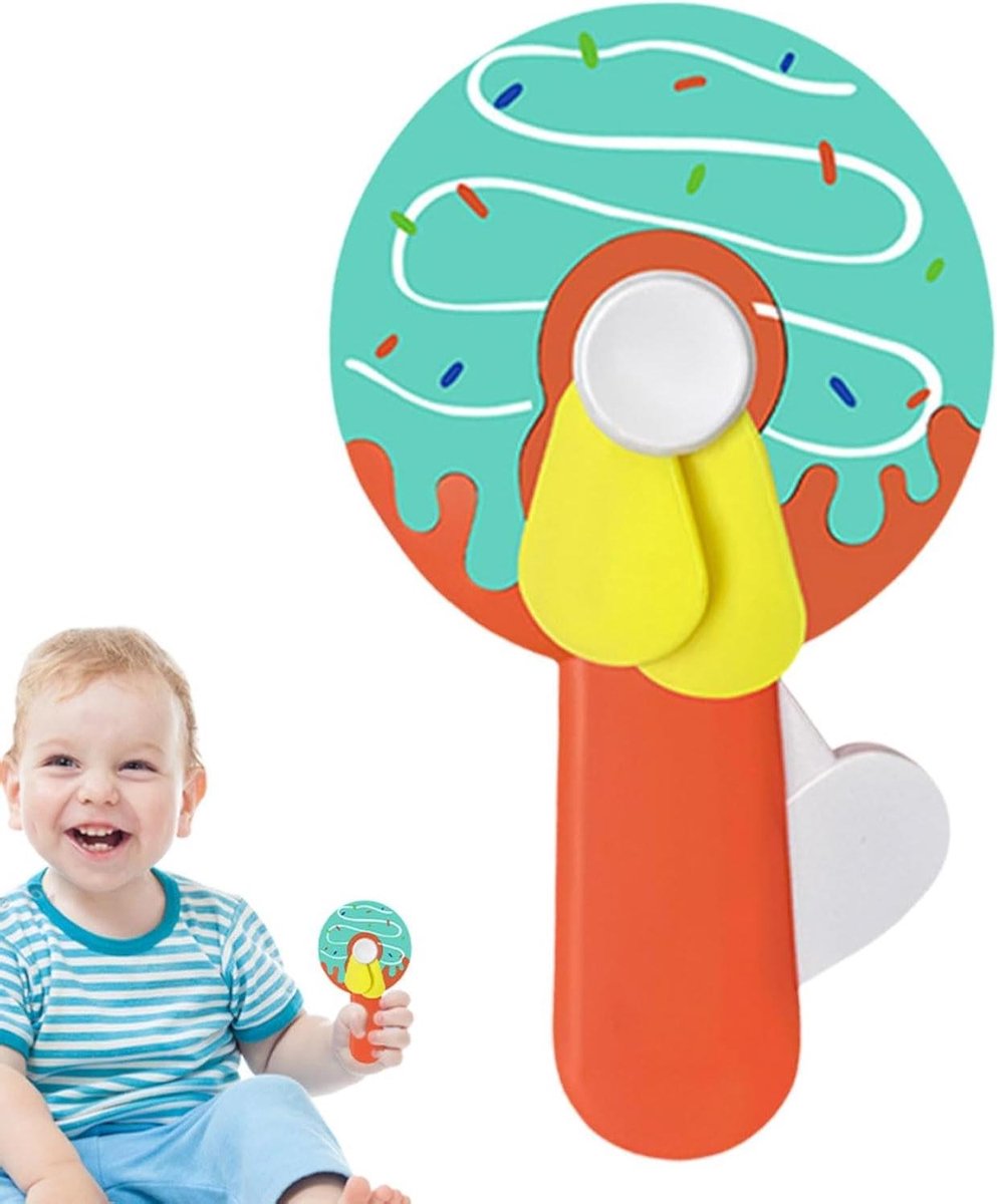 Hand ventilator - Persoonlijke fan - Zomerse verkoeling - Milieuvriendelijk - 16 x 6 x 16 cm - Willekeurige kleur