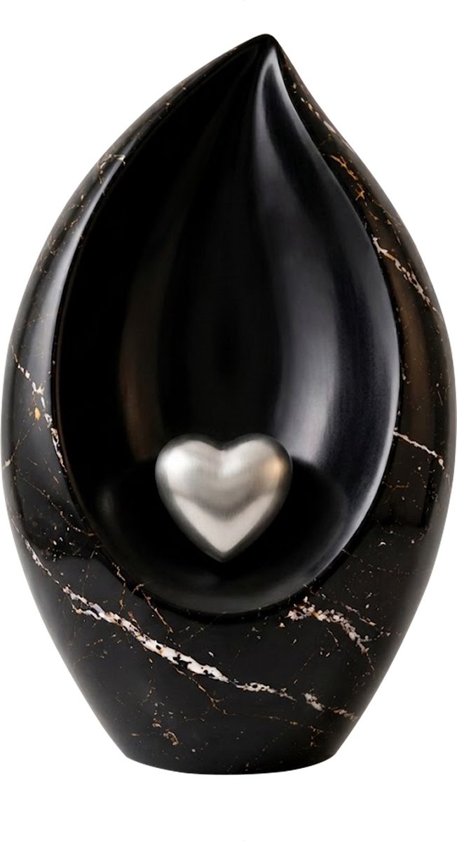 Unieke As Urn - 3.5 Liter - Handgemaakte urn - Urn - Crematie Urn - Uniek - Voor Huisdieren of Menselijk As - Crematie As - Decoratie Urn - Black Heaven