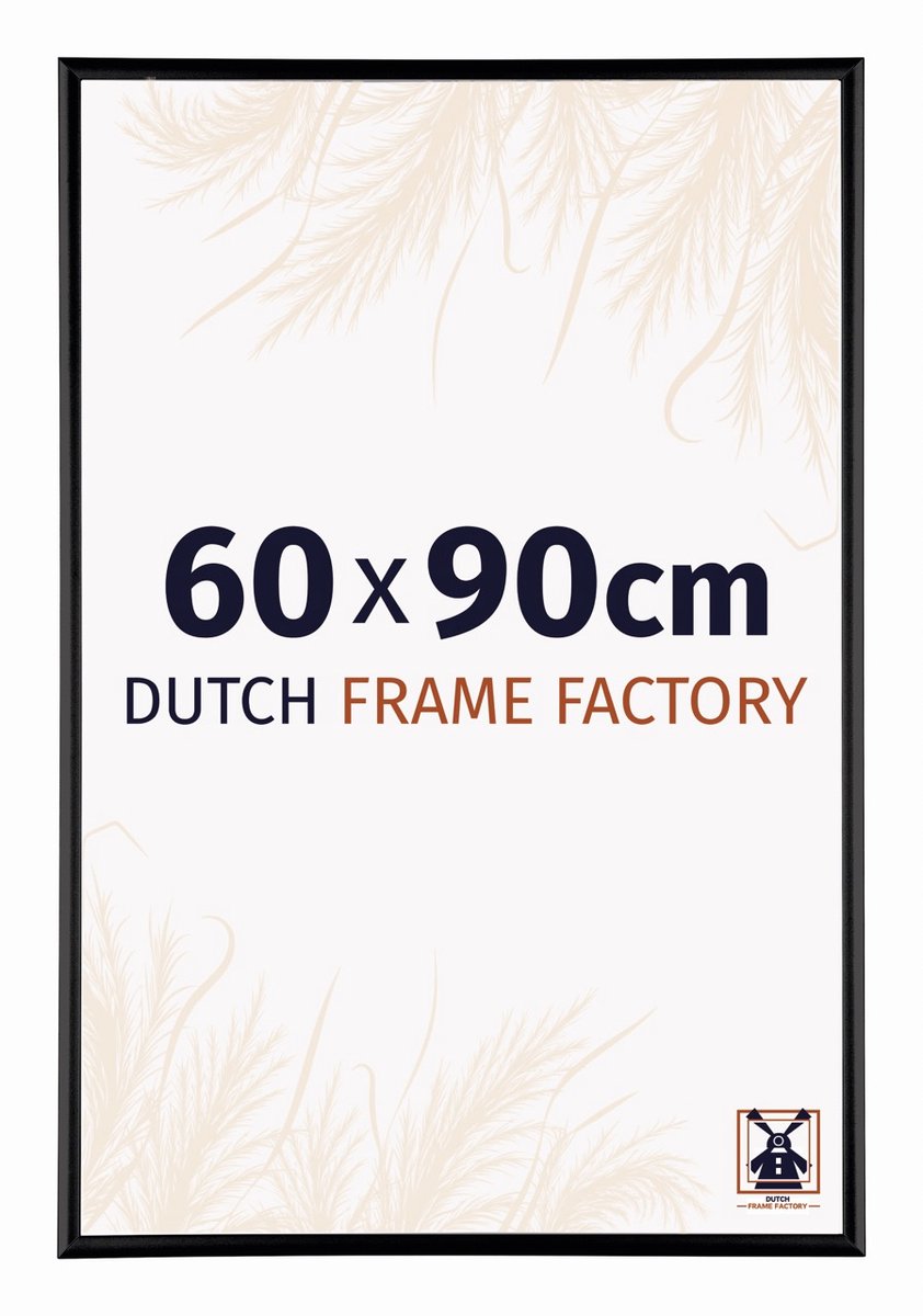 Dutch Frame Factory Fotolijst 60x90 cm - Aluminium - Zwart Hoogglans - Kampen