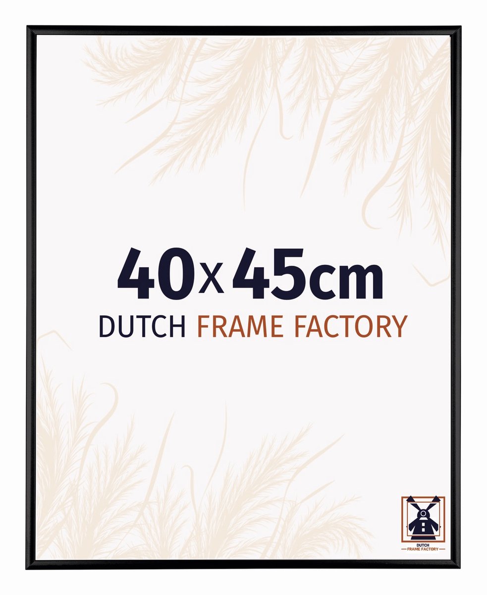 Dutch Frame Factory Fotolijst 40x45 cm - Aluminium - Zwart Hoogglans - Kampen