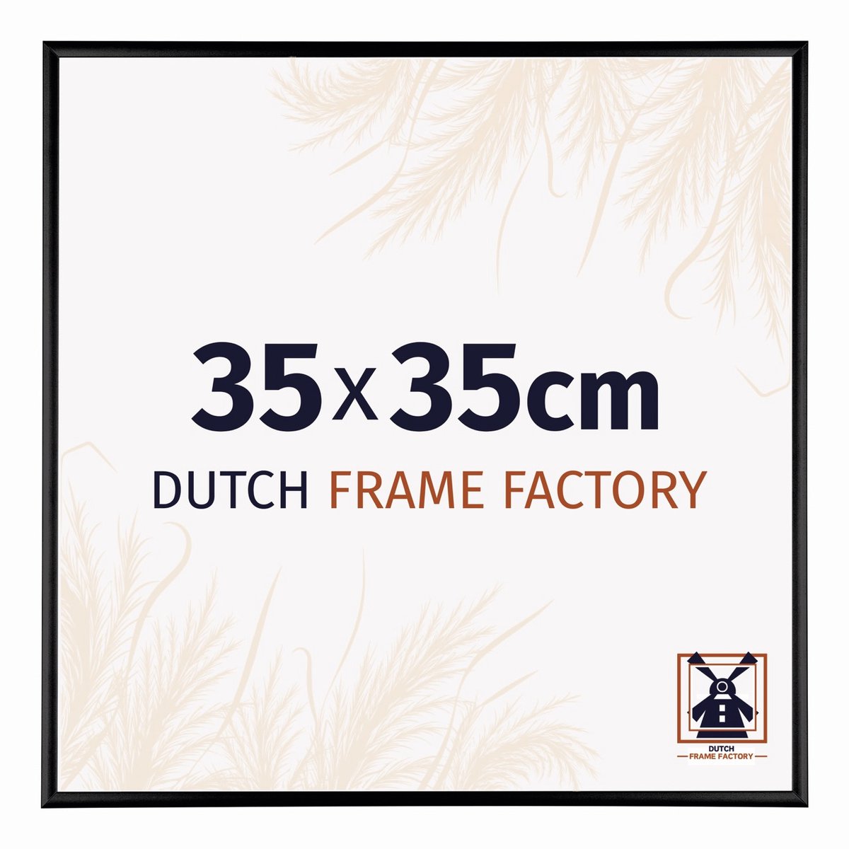 Dutch Frame Factory Fotolijst 35x35 cm - Aluminium - Zwart Hoogglans - Kampen