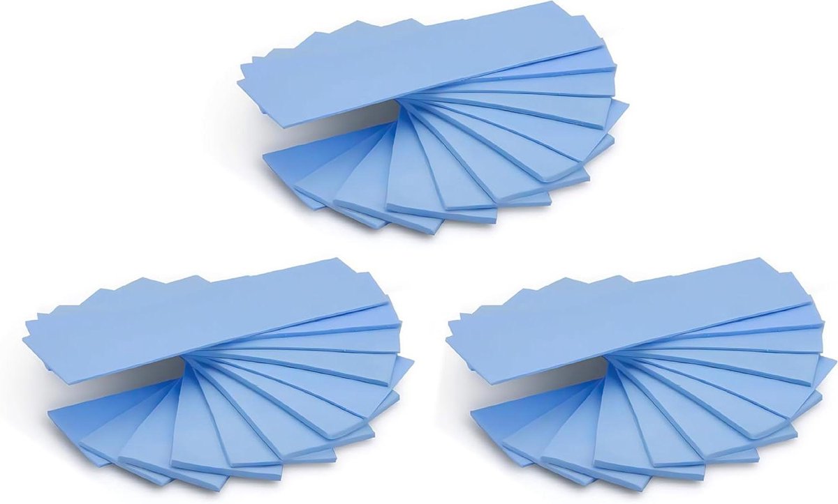 Warmtegeleidende Siliconen Pads - Koelpads voor Componenten - Elektronica Koelen - 36 Stuks Set - 0.5 1.0 1.5mm - Blauw