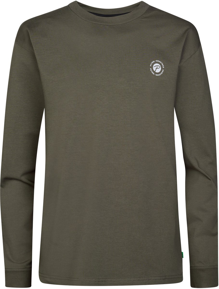 Petrol Industries - Jongens Longsleeve T-shirt met print Milllake - Zwart - Maat 116
