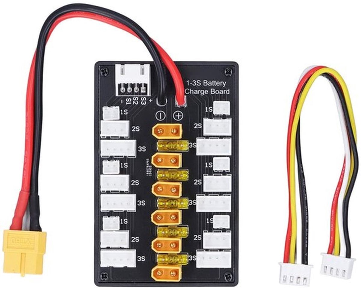 Balans Oplaadbord, Parallel Oplaadbord, 1-3S Batterij Balans Lader, Uitbreidingsadapter met XT Connector, Balansbord voor LiPo Batterijen, Efficiënte Oplossingsoplossing