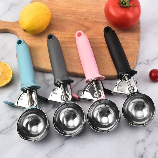 ijsschep, comfortabele antislip ijsschep voor ijsbollen, geschikt voor ijs, sorbets en desserts — afbeelding 2