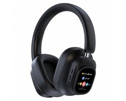 LifePods Smart draadloze over-ear koptelefoon met touchscreen, Bluetooth 5.3, Hybrid ANC noise cancelling, app-bediening, microfoon, USB-C, 3,5 mm AUX, opvouwbaar design, hoofdtelefoon voor muziek, reizen, werk en bellen