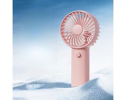 Ventilateur à main - Mini ventilateur - Ventilateur à main électrique portable - Mini ventilateur portable - Léger - Silencieux - Pour le bureau à domicile - Voyages - Extérieur - Rose