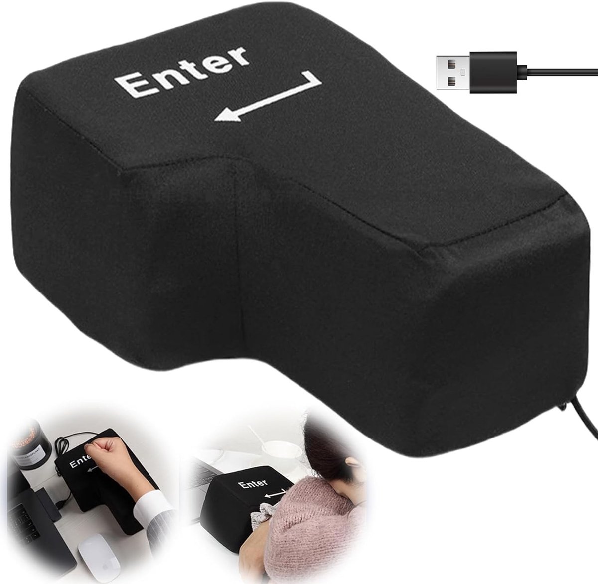 Grote Entertoets Kussen - Anti-Stress Kussen met USB Kabel voor Bureau, Ontspanning en Stressverlichting