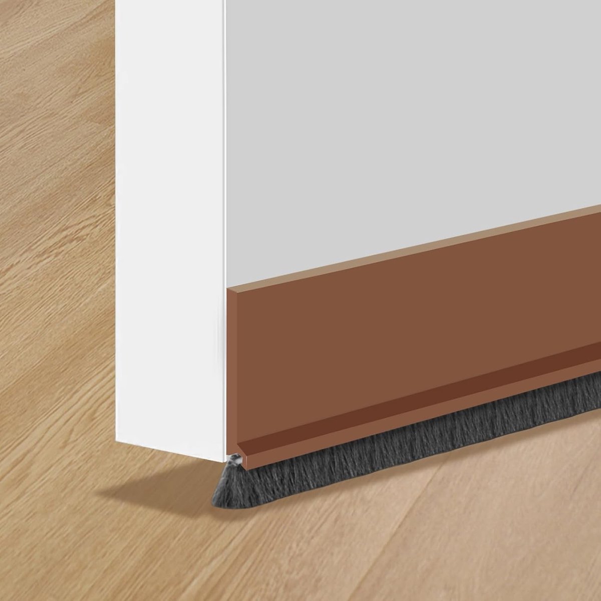 Deurborstels Set van 2, Zelfklevende Deurrubbers voor Efficiënte Luchtdichting, Aanpasbare Afmetingen 100 cm x 5 cm