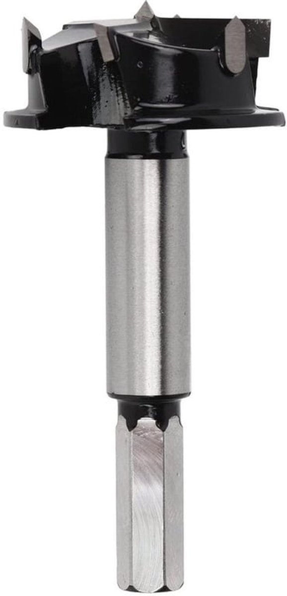 Gatenopener - Hardmetalen punt - 35 mm - Installatie - Scharnieren - Houtbewerking - Gelegeerd staal - 3-bladige Forstnerboor - Geschikt voor alle boorapparaten - Zilverkleurig